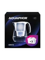 AQUAPHOR Set Filterkanne Onyx inkl. 3 Filter MAXFOR+, 200 l.