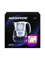 AQUAPHOR Set Filterkanne Onyx inkl. 6 Filter MAXFOR+H Kalkschutz, 200 l.