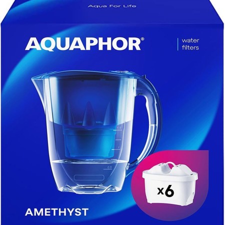 AQUAPHOR Set Filterkanne Amethyst inkl. 6 MAXFOR+ Filter, 200 L.