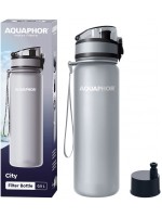 AQUAPHOR CITY Trinkflasche Filterflasche 0,5 L., grau