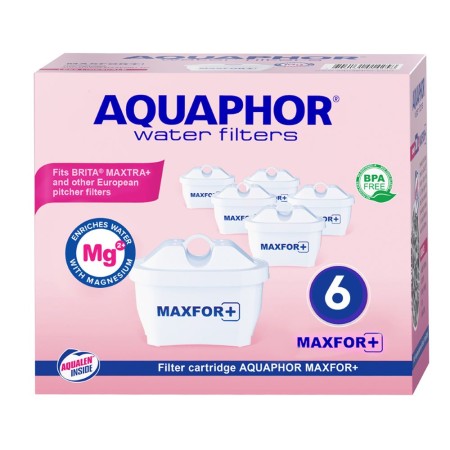 AQUAPHOR MAXFOR+ Magnesium, Pack 6 Wasserfilter, 200 l.