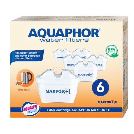 AQUAPHOR MAXFOR+ H hartes Wasser, Pack 6. Extra Kalkschutz